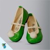 Zapatilla de Princesa Verde