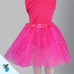 Falda Tutu Liso Con Brillo