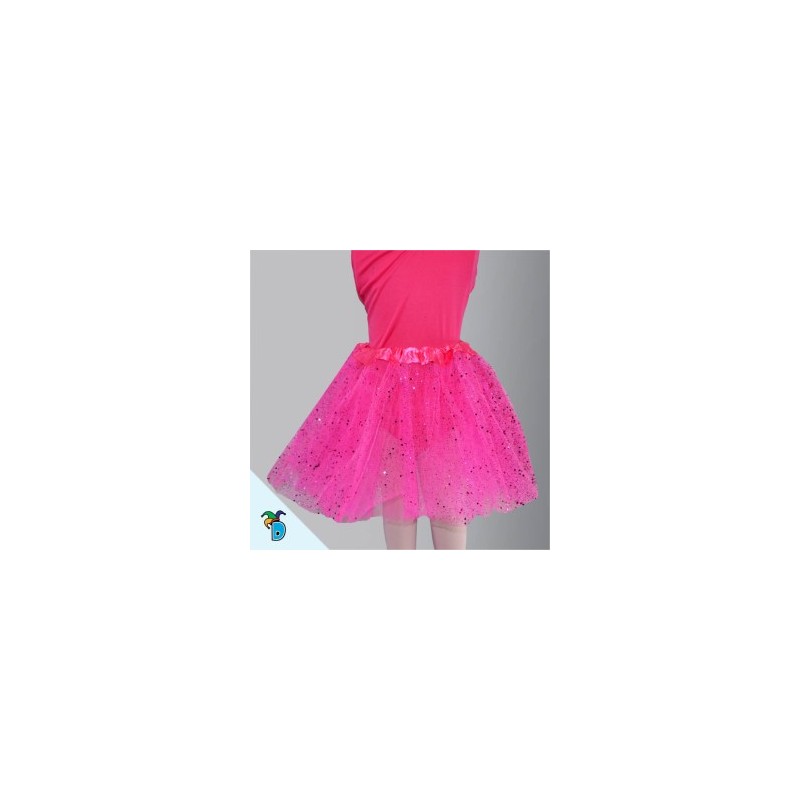 Falda Tutu Liso Con Brillo