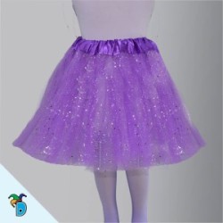 Falda Tutu Liso Con Brillo